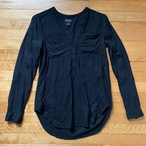 Lucky Brand black long sleeve Blouse size XS